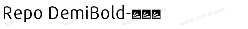 Repo DemiBold字体转换